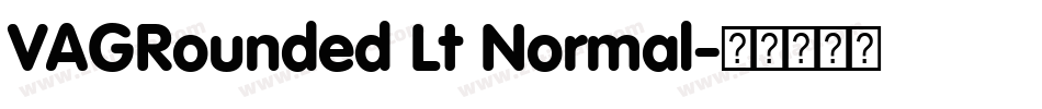 VAGRounded Lt Normal字体转换